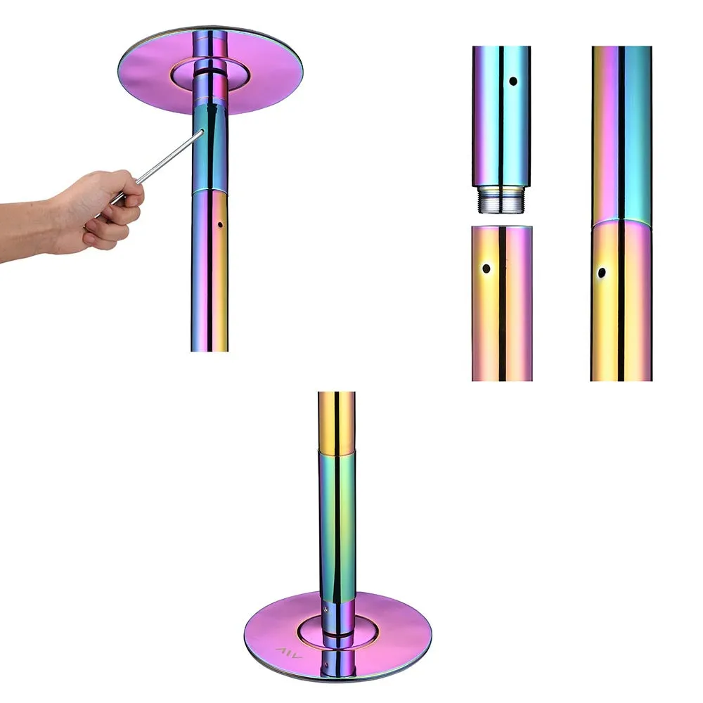 Yescom 10.8ft Colorful Portable Spinning Pole D45mm