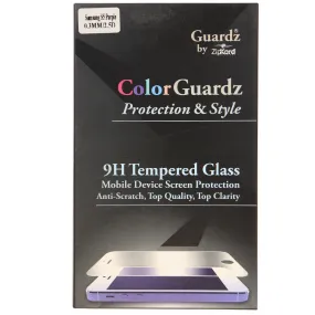 ZipKord ColorGuardz 9H Tempered Glass for Galaxy S5 with Metallic Purple Border