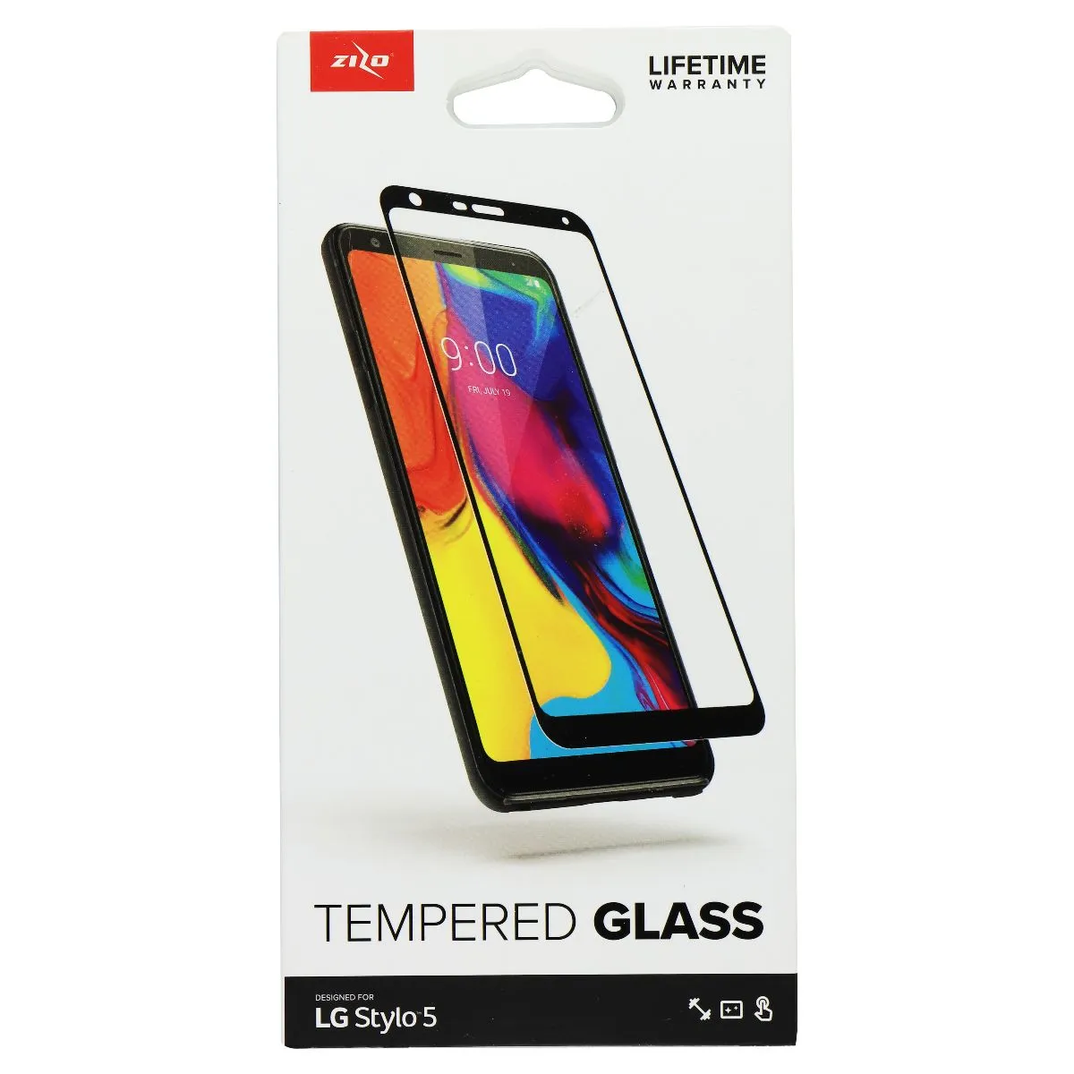 Zizo 9H Tempered Glass Screen Protector for LG Stylo 5 - Clear