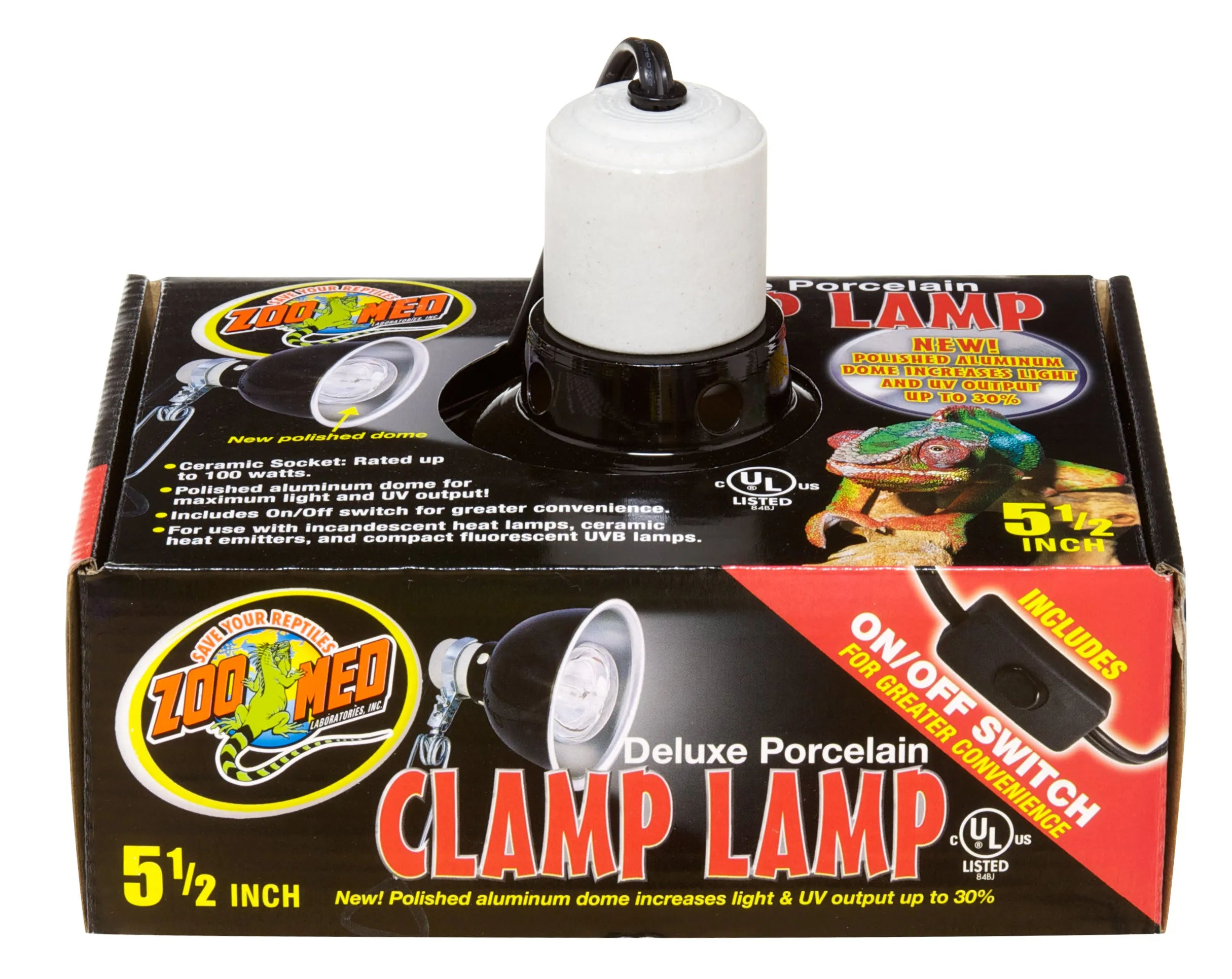 Zoo Med Deluxe Porcelain Clamp Lamp